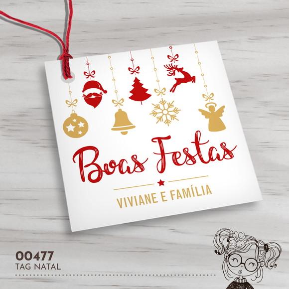 Tag Quadrada Natal - 00477