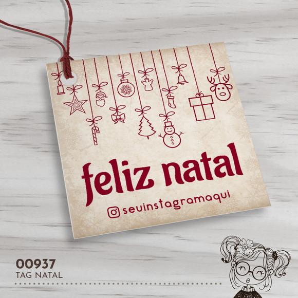 Tag Quadrada Natal - 00937