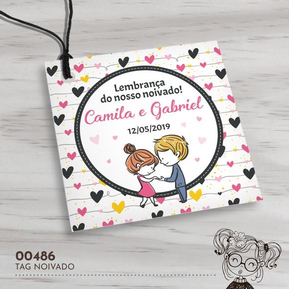 Tag Quadrada Noivado - 00486