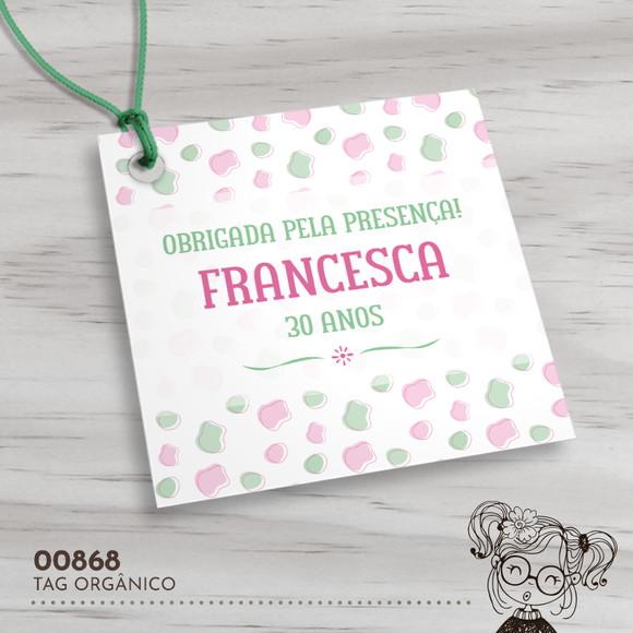 Tag Quadrada Orgânico - 00868