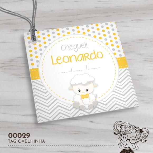 Tag Quadrada Ovelhinha - 00029
