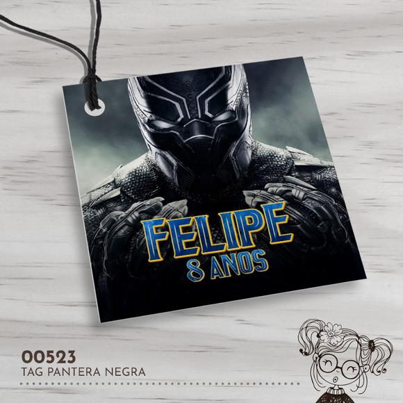 Tag Quadrada Pantera Negra - 00523