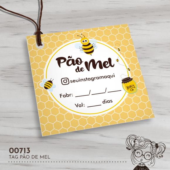 Tag Quadrada Pão de Mel - 00713