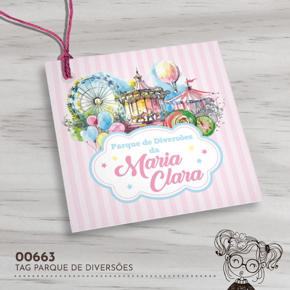 Tag Quadrada Parque de Diversões - 00663