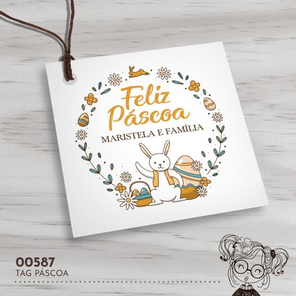 Tag Quadrada Páscoa - 00587