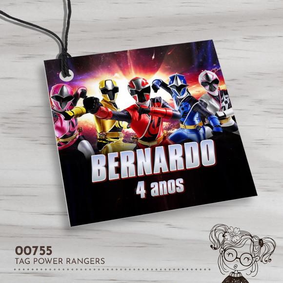 Tag Quadrada Power Rangers - 00755