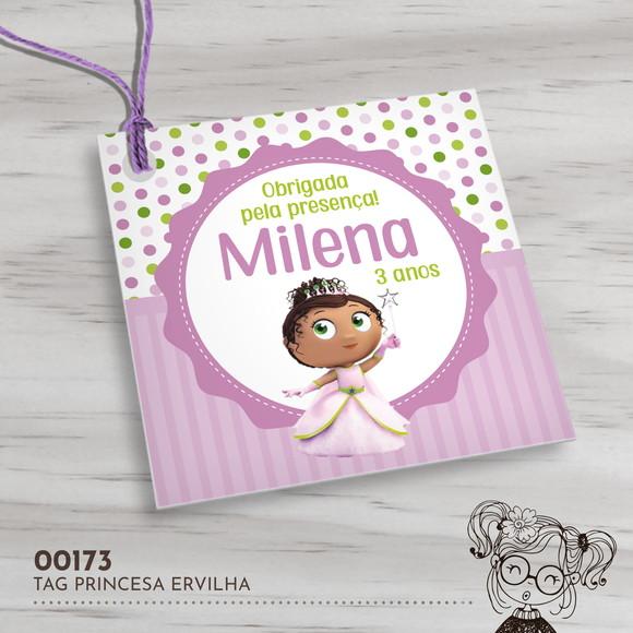 Tag Quadrada Princesa Ervilha - 00173