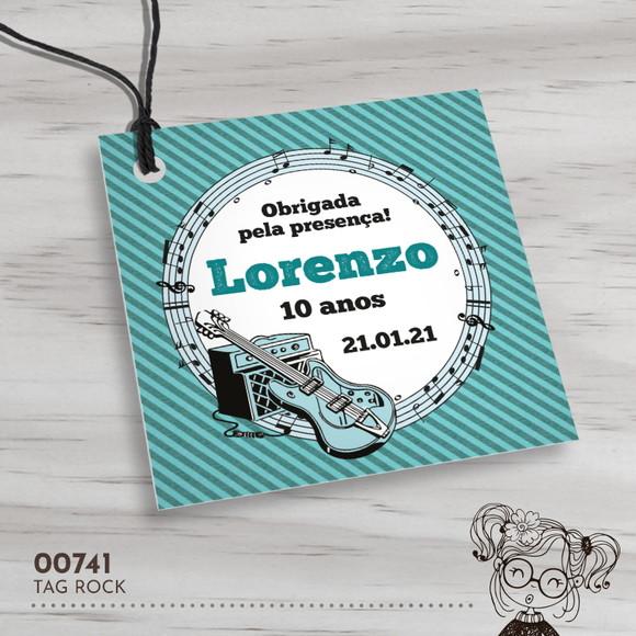 Tag Quadrada Rock - 00741