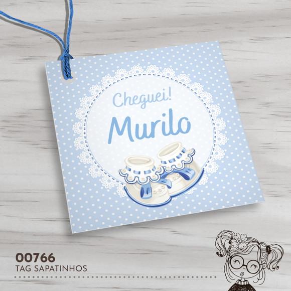 Tag Quadrada Sapatinhos - 00766