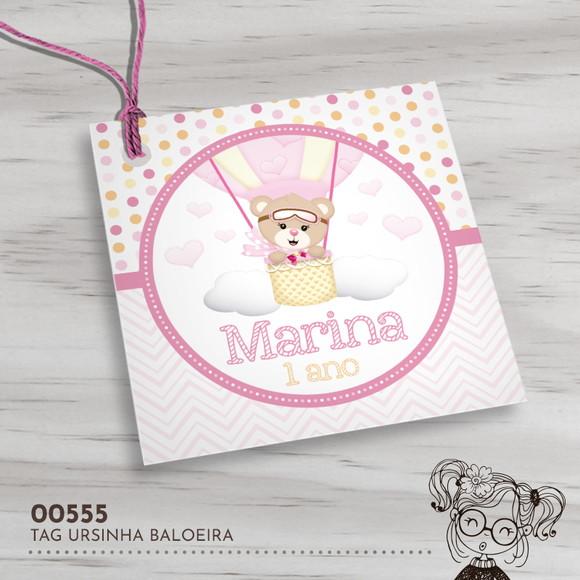 Tag Quadrada Ursinha Baloeira - 00555