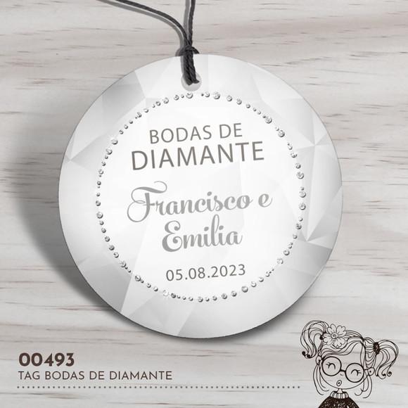 Tag Redonda Bodas de Diamante - 00493