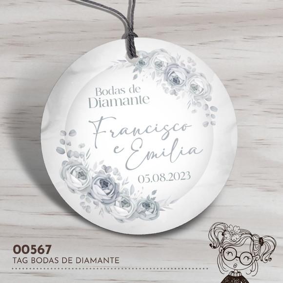 Tag Redonda Bodas de Diamante - 00567