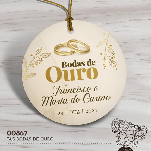 Tag Redonda Bodas de Ouro - 00867