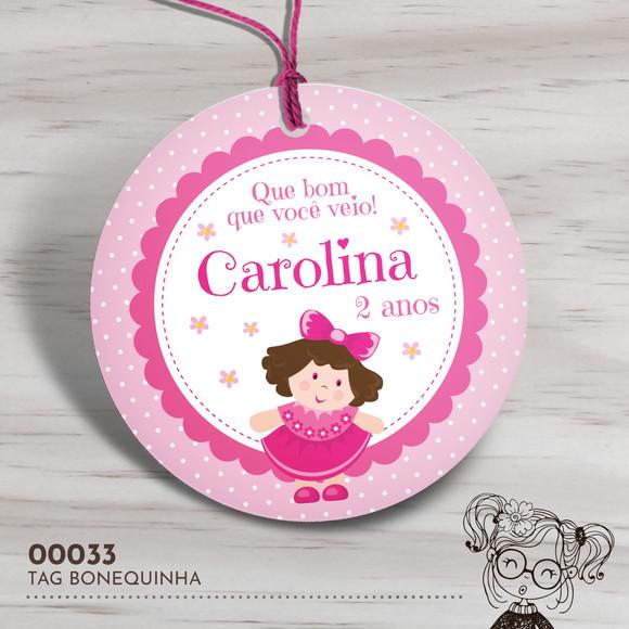 Tag Redonda Bonequinha - 00033