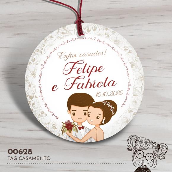 Tag Redonda Casamento - 00628