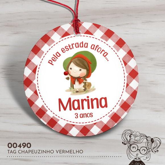 Tag Redonda Chapéuzinho Vermelho - 00490