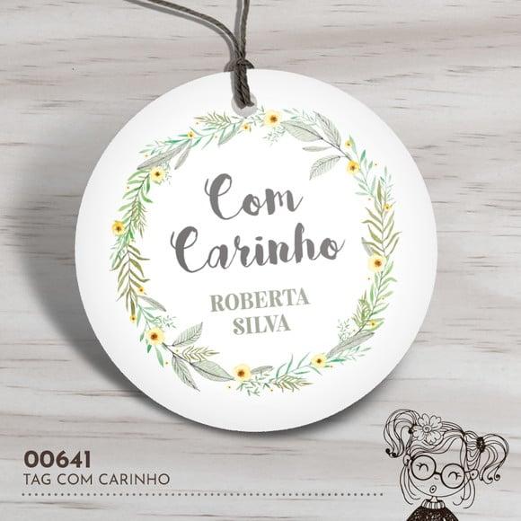 Tag Redonda com Carinho - 00641