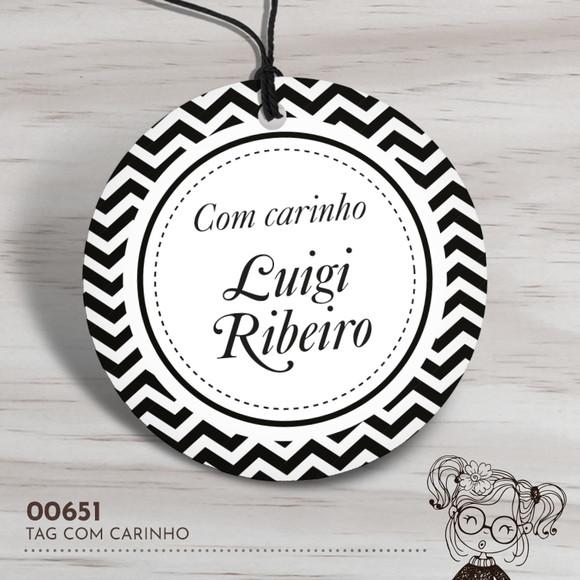 Tag Redonda com Carinho - 00651