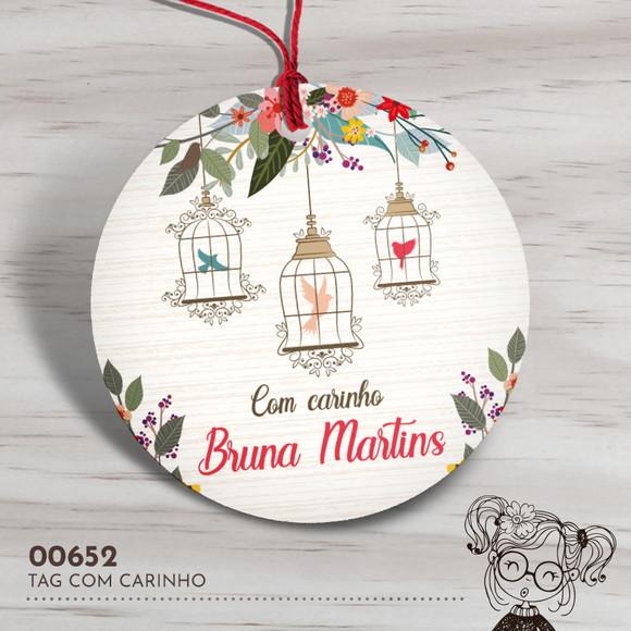 Tag Redonda com Carinho - 00652
