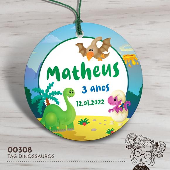 Tag Redonda Dinossauros - 00308