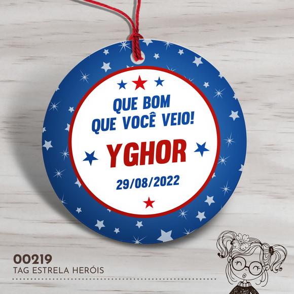 Tag Redonda Estrelas Heróis - 00219