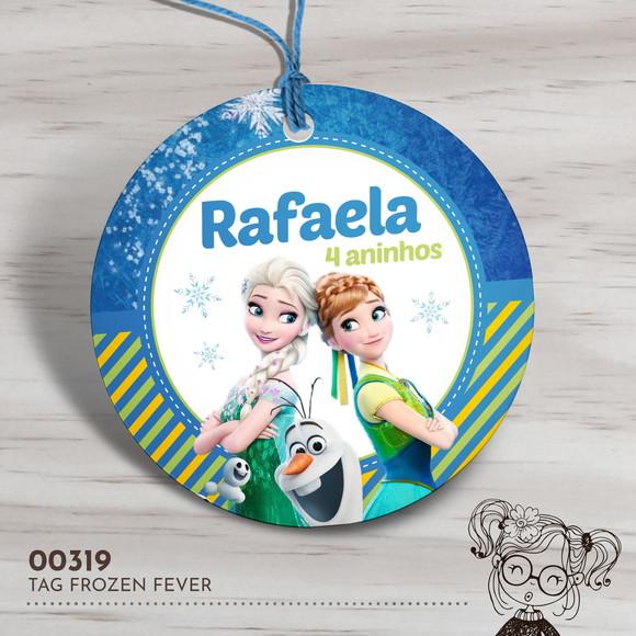 Tag Redonda Frozen Fever - 00319