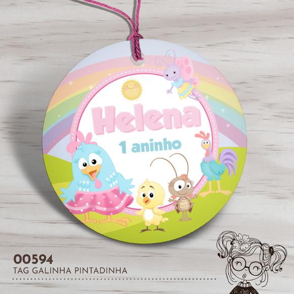 Tag Redonda Galinha Pintadinha - 00594