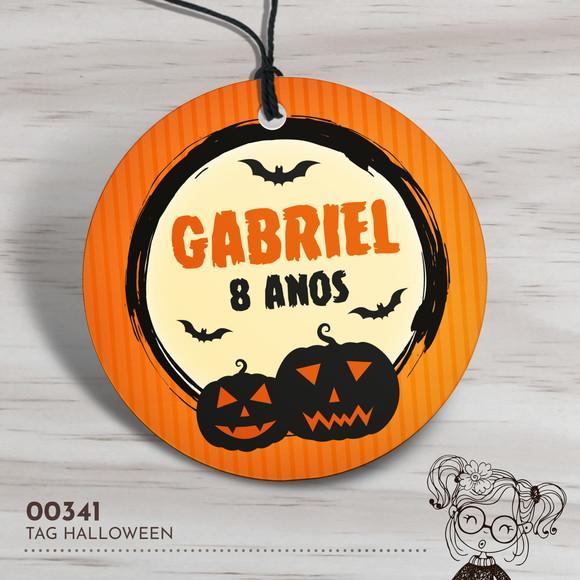 Tag Redonda Halloween - 00341