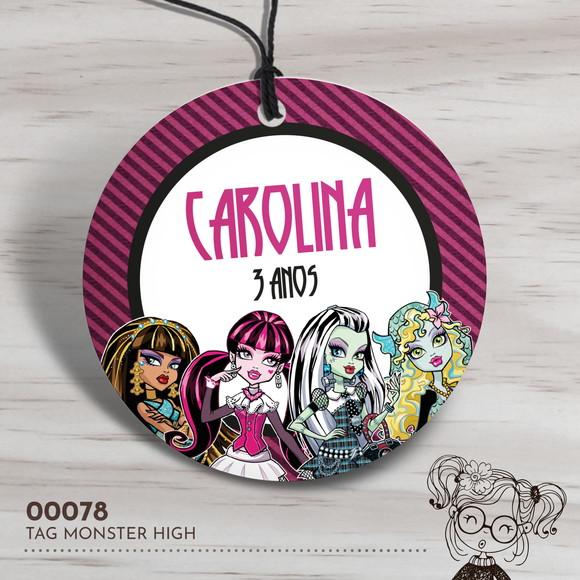 Tag Redonda Monster High - 00078