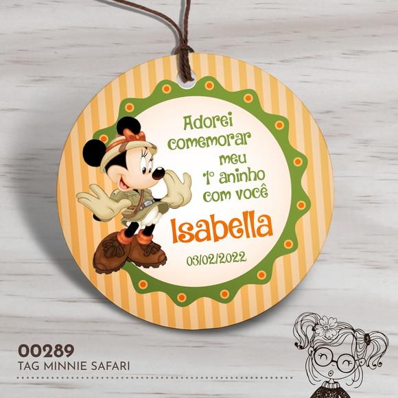 Tag Redonda Minnie Safari - 00289