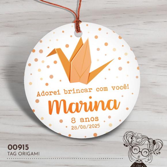 Tag Redonda Origami - 00915