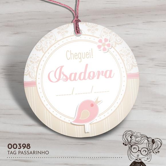 Tag Redonda Passarinho - 00398