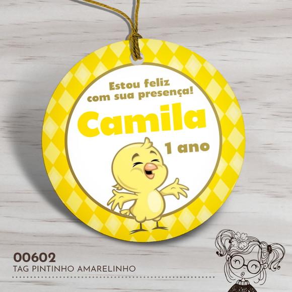 Tag Redonda Pintinho Amarelinho - 00602