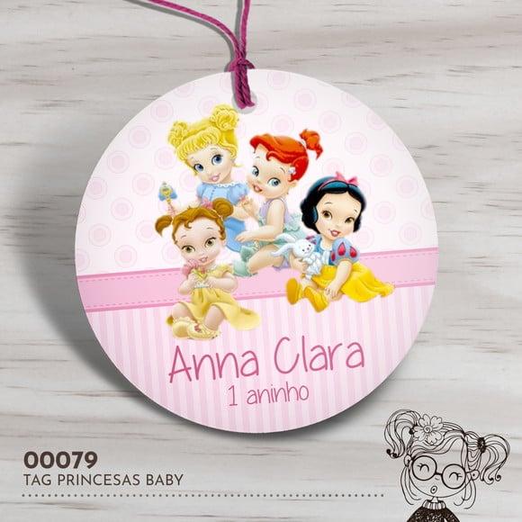 Tag Redonda Princesas Baby - 00079