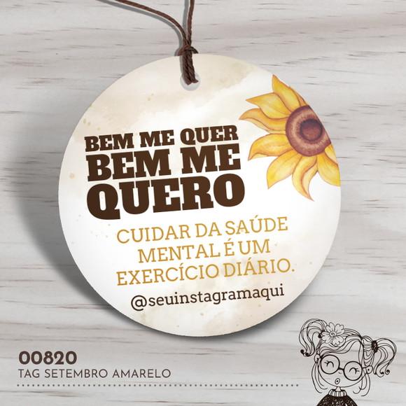 Tag Redonda Setembro Amarelo - 00820
