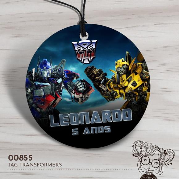 Tag Redonda Transformers - 00855
