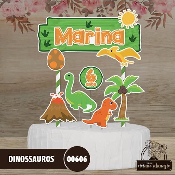 Topo de Bolo Dinossauros - 00606