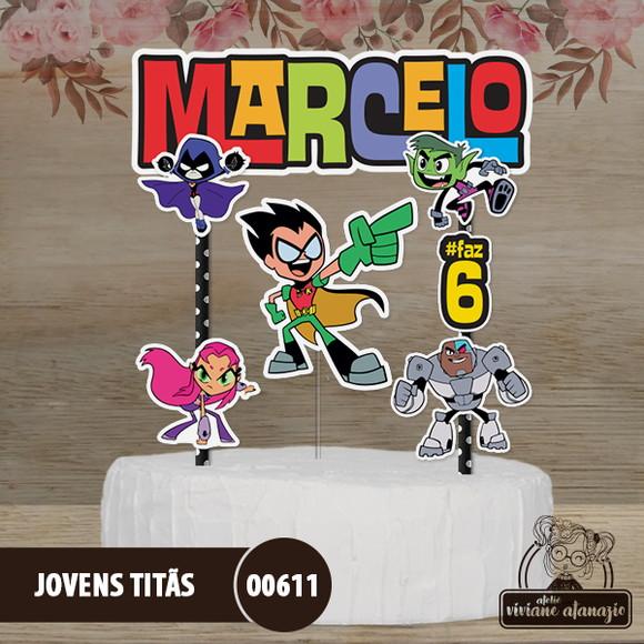 Topo de Bolo Jovens Titãs - 00611