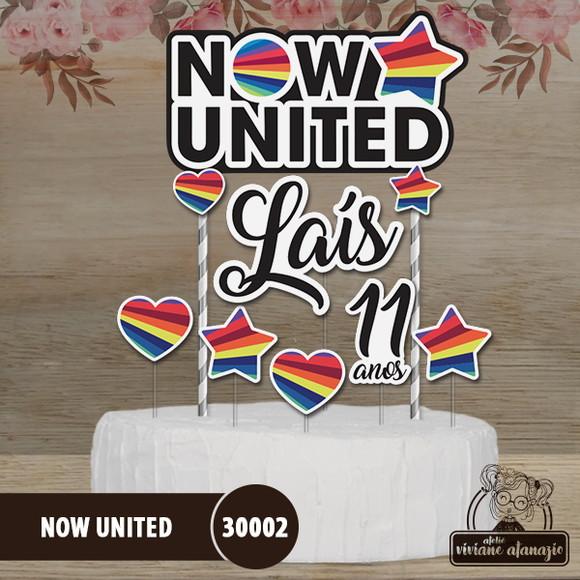 Topo de Bolo Now United - 30002