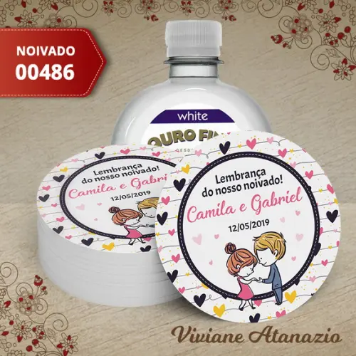 Adesivo Água Ouro Fino - Noivado - 00486