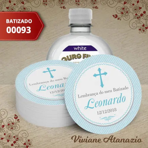 Adesivo Água Ouro Fino Batizado - 00093