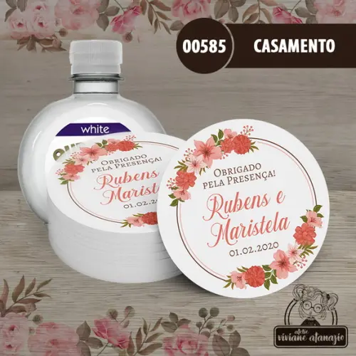 Adesivo Água Ouro Fino Casamento - 00585