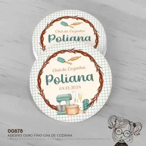 Adesivo Água Ouro Fino Chá de Cozinha - 00878