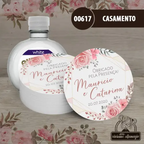 Adesivo Água Ouro Fino Casamento - 00617