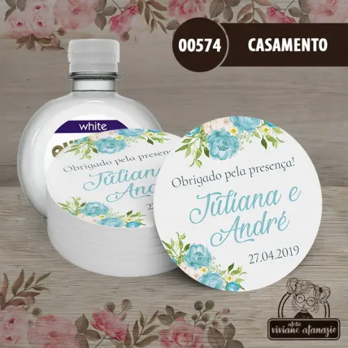 Adesivo Água Ouro Fino Casamento - 00574