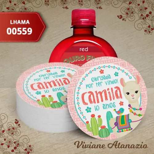 Adesivo Água Ouro Fino Lhama - 00559