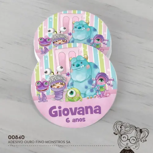 Adesivo Água Ouro Fino Monstros Sa - 00840