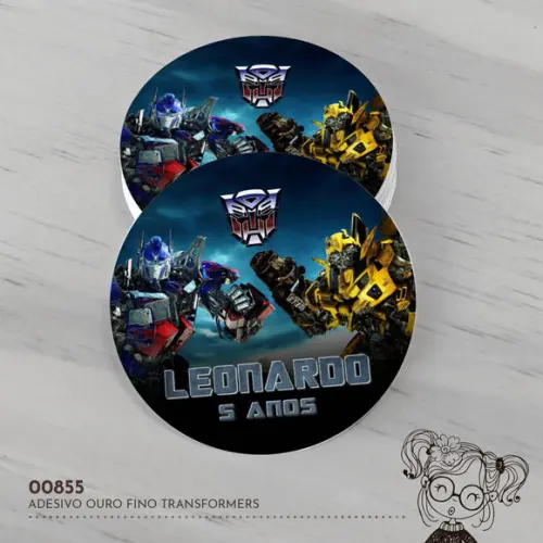 Adesivo Água Ouro Fino Transformers - 00855