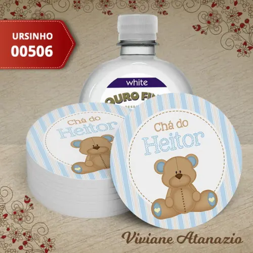 Adesivo Água Ouro Fino Ursinho - 00506