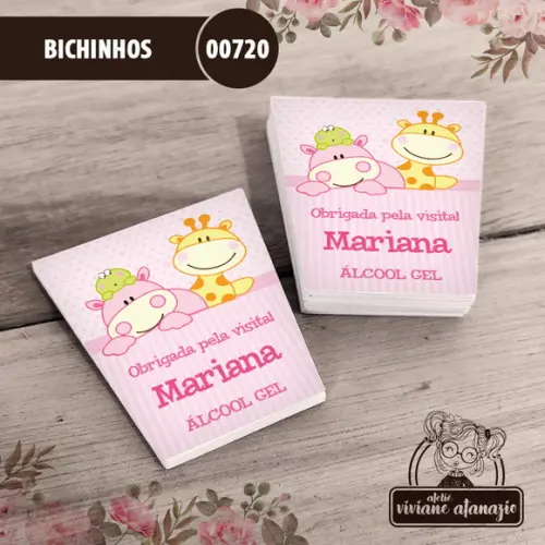Adesivo Bisnaga Álcool Gel Bichinhos - 00720